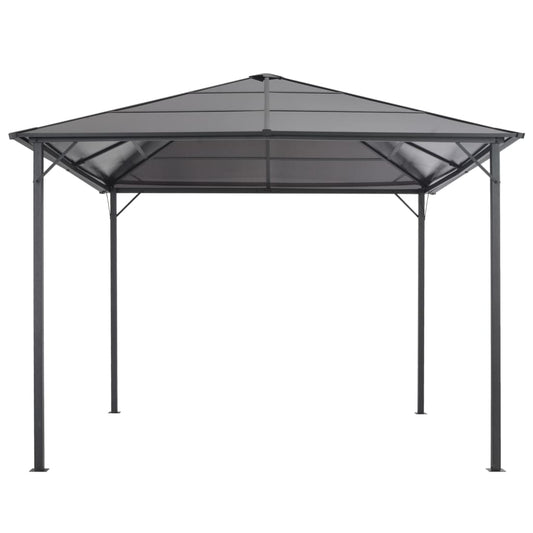 Gazebo con Tettuccio in Alluminio 3x3 m Antracite | homemem39