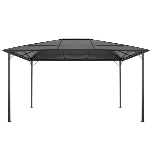 Gazebo con Tetto in Alluminio 4x3x2,6 m Nero | homemem39