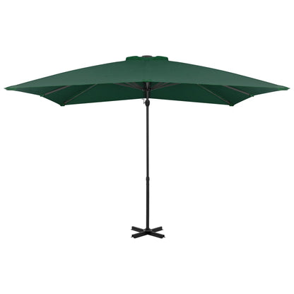 Ombrellone a Sbalzo con Palo in Alluminio 250x250 cm Verde - homemem39
