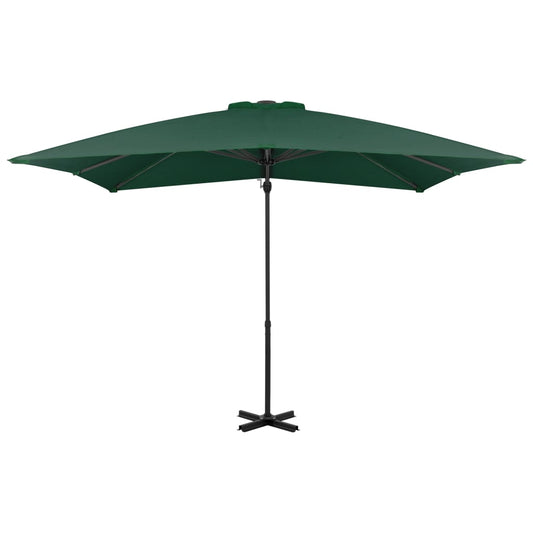 Ombrellone a Sbalzo con Palo in Alluminio 250x250 cm Verde - homemem39