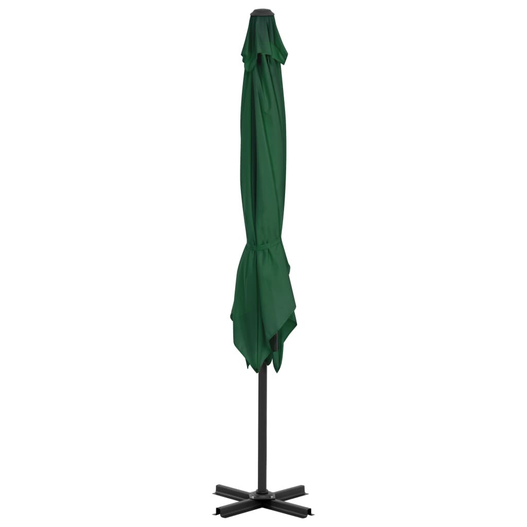 Ombrellone a Sbalzo con Palo in Alluminio 250x250 cm Verde - homemem39