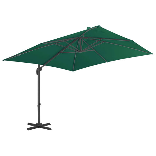 Ombrellone a Sbalzo con Palo in Alluminio 300x300 cm Verde - homemem39