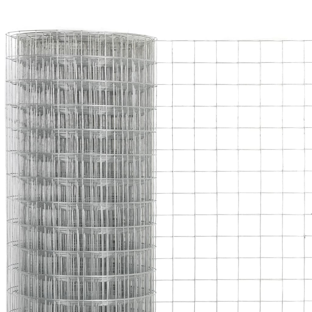 Recinzione in Rete per Pollaio Acciaio Zincato 10x1,5 m Argento | homemem39