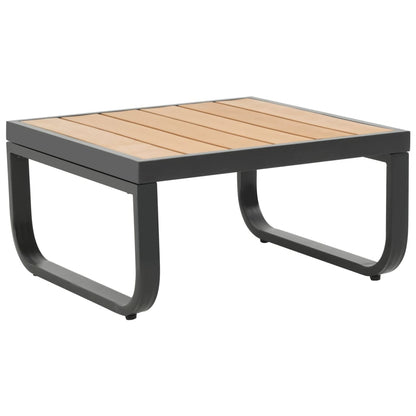 Set Divano da Giardino 2 pz ad Angolo Cuscini in Alluminio WPC | homemem39