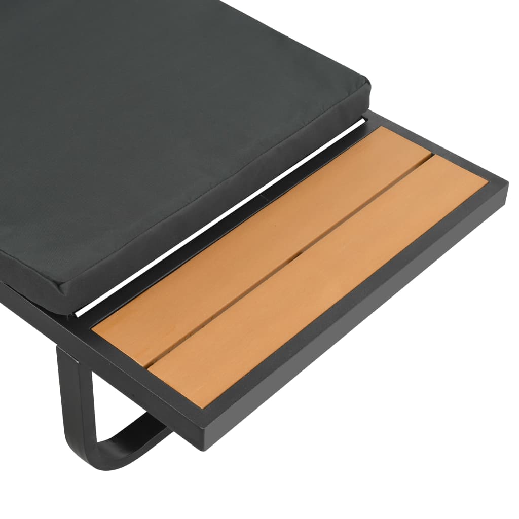 Set Divano da Giardino 2 pz ad Angolo Cuscini in Alluminio WPC | homemem39