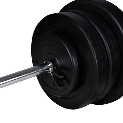 Panca da Palestra con Bilanciere e Set di Manubri 60,5 kg | homemem39