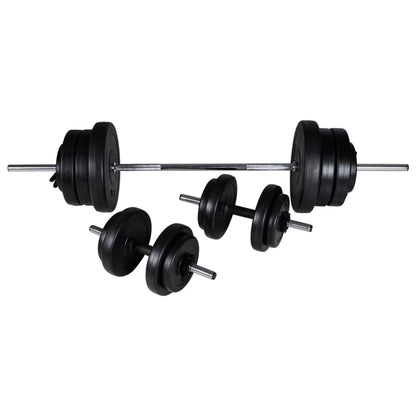 Panca da Palestra con Bilanciere e Set di Manubri 60,5 kg | homemem39