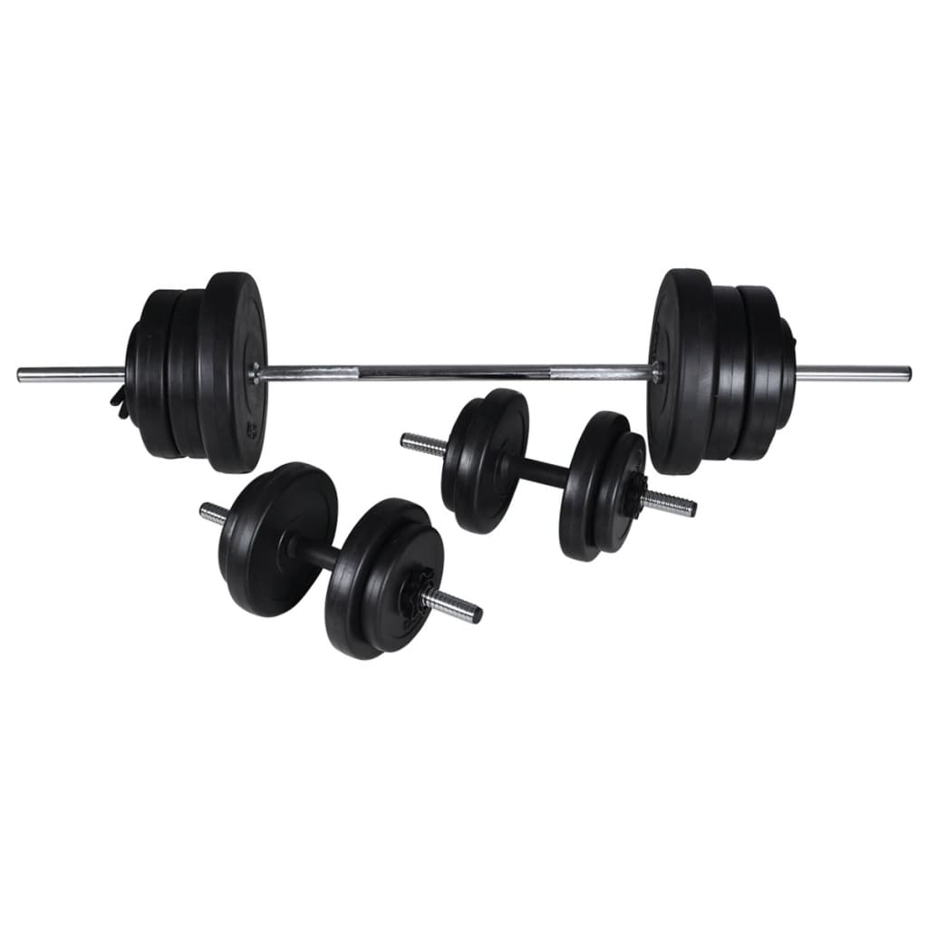 Panca da Palestra con Bilanciere e Set di Manubri 60,5 kg | homemem39
