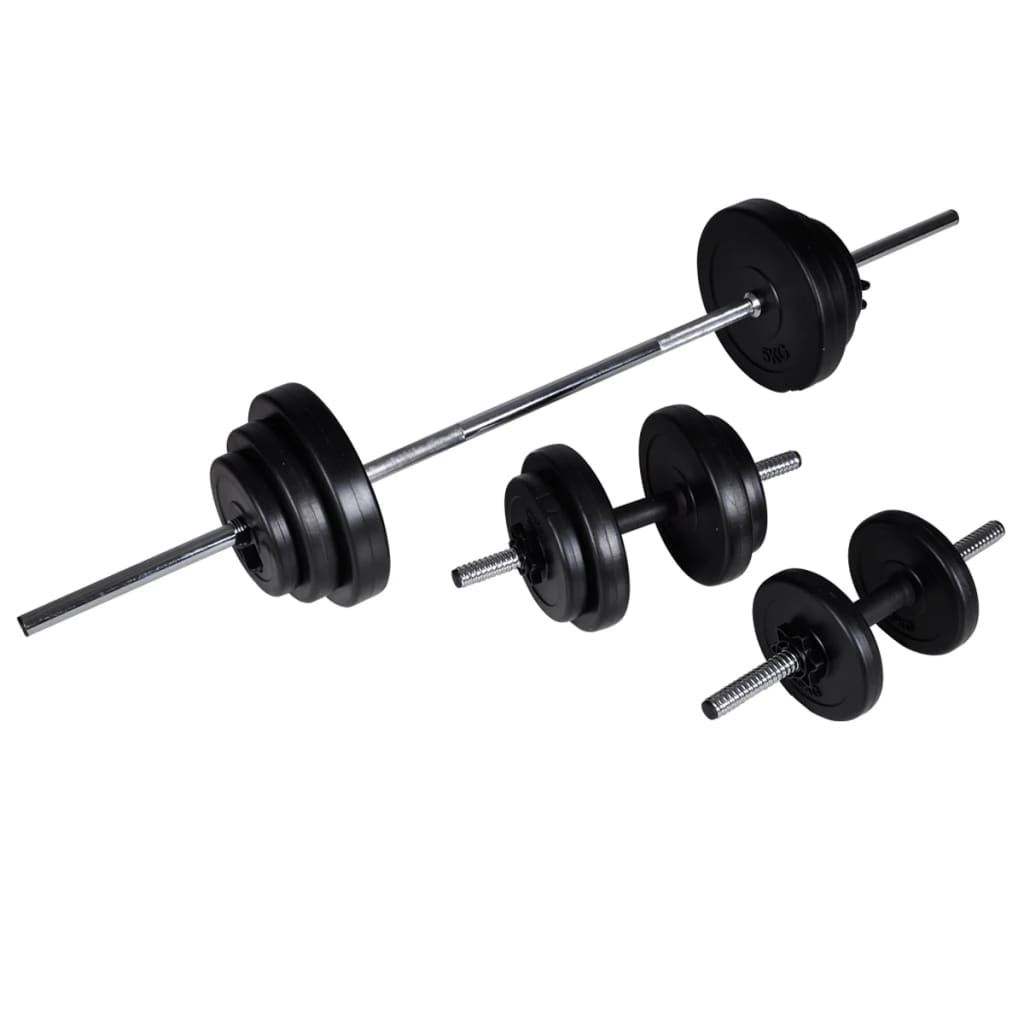 Stazione per Squat con Bilanciere e Set di Manubri da 30,5 kg | homemem39