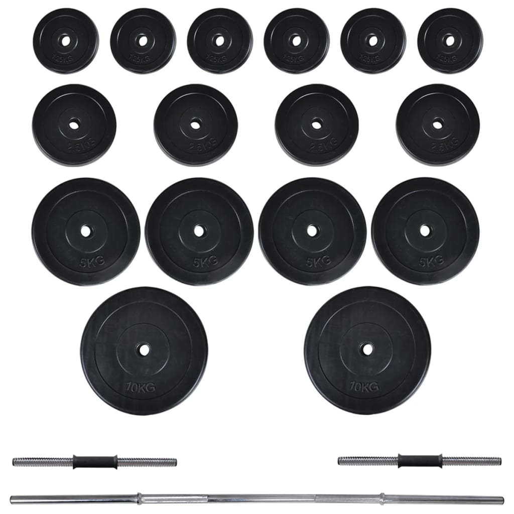 Panca Multifunzione con Bilanciere e Set di Manubri 60,5 kg | homemem39