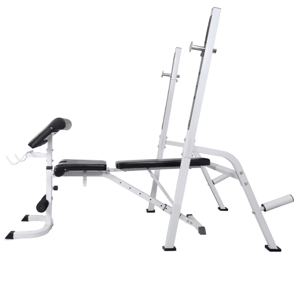 Panca Multifunzione con Bilanciere e Set di Manubri 60,5 kg | homemem39
