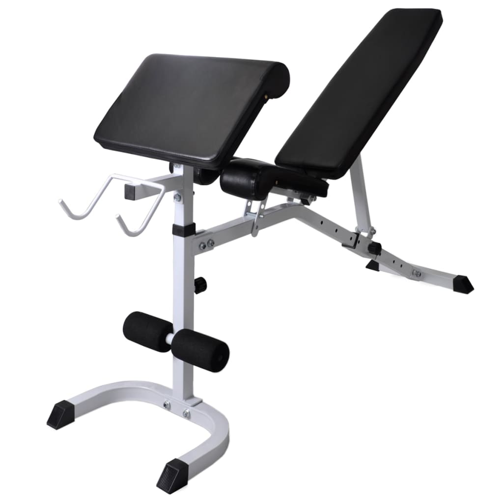 Panca Multifunzione con Bilanciere e Set di Manubri 60,5 kg | homemem39