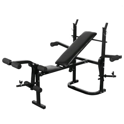 Panca Multifunzione con Bilanciere e Set di Manubri 30,5 kg | homemem39