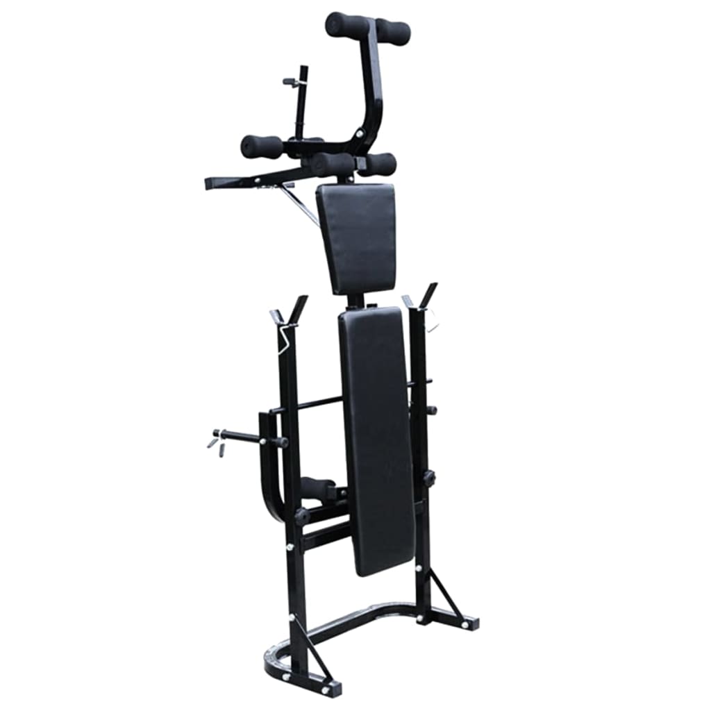Panca Multifunzione con Bilanciere e Set di Manubri 30,5 kg | homemem39