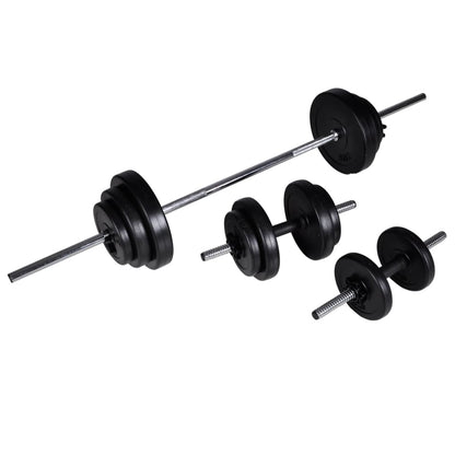 Panca Multifunzione con Bilanciere e Set di Manubri 30,5 kg | homemem39