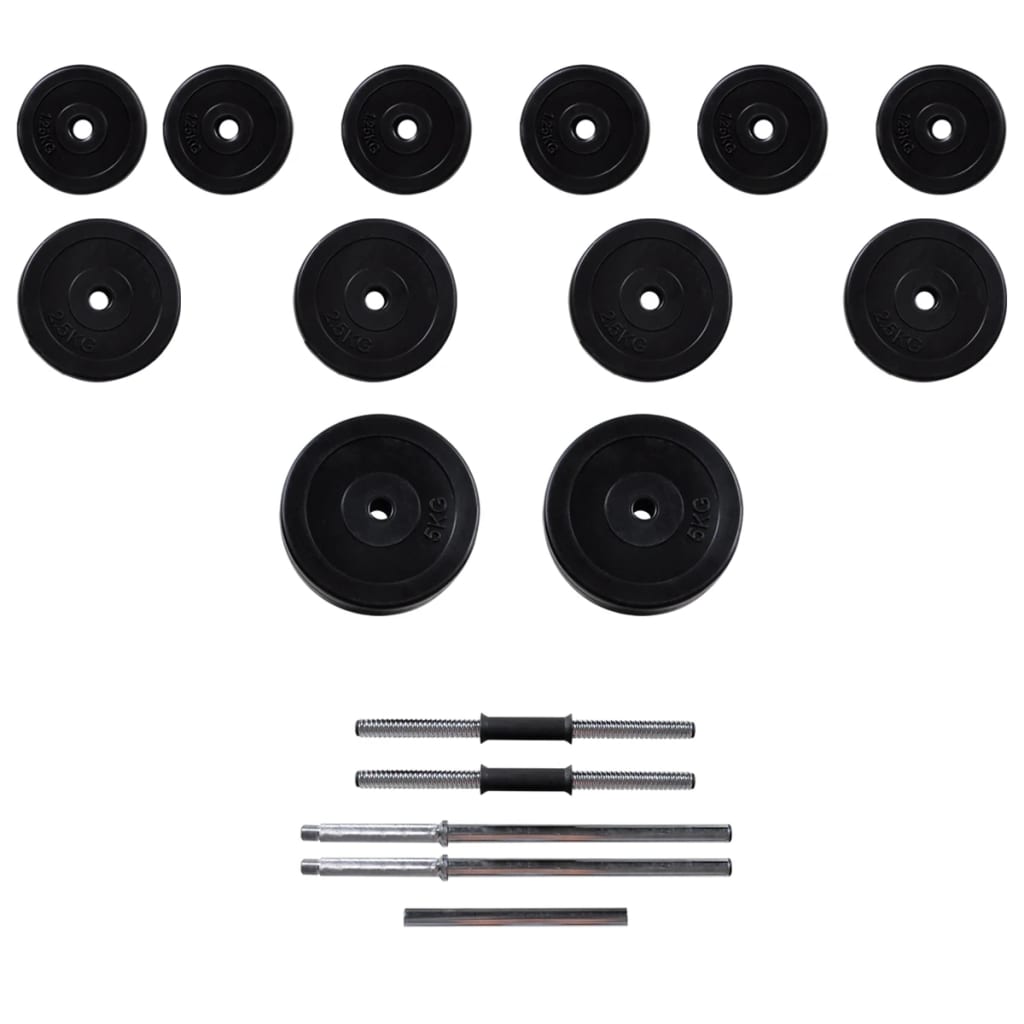 Panca Multifunzione con Bilanciere e Set di Manubri 30,5 kg | homemem39
