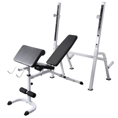 Panca Multifunzione con Rack Bilanciere e Set Manubri 90 kg | homemem39