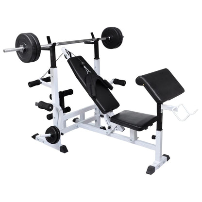 Panca Multifunzione con Bilanciere e Set di Manubri 90 kg | homemem39
