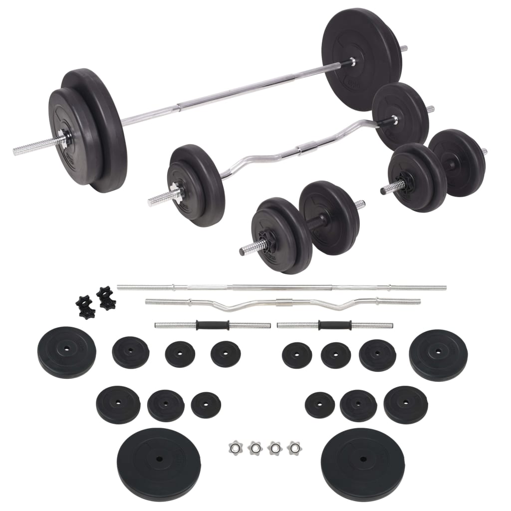 Panca Multifunzione con Bilanciere e Set di Manubri 90 kg | homemem39