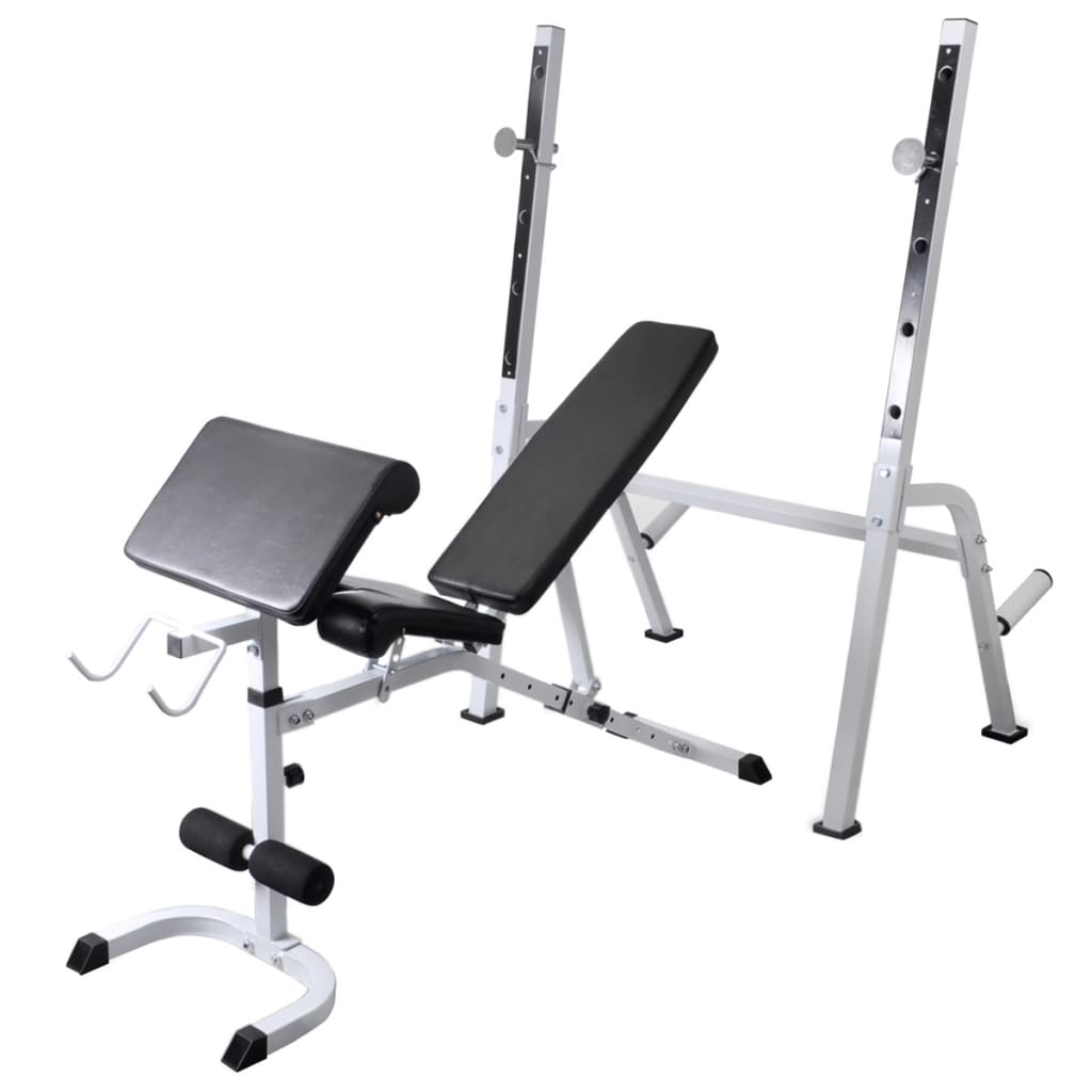 Panca Multifunzione con Rack Bilanciere e Set Manubri 120 kg | homemem39