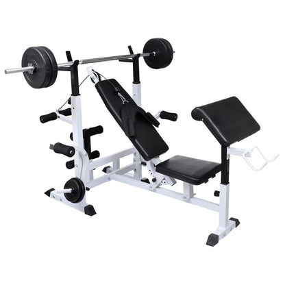 Panca Multifunzione con Bilanciere e Set di Manubri 120 kg | homemem39