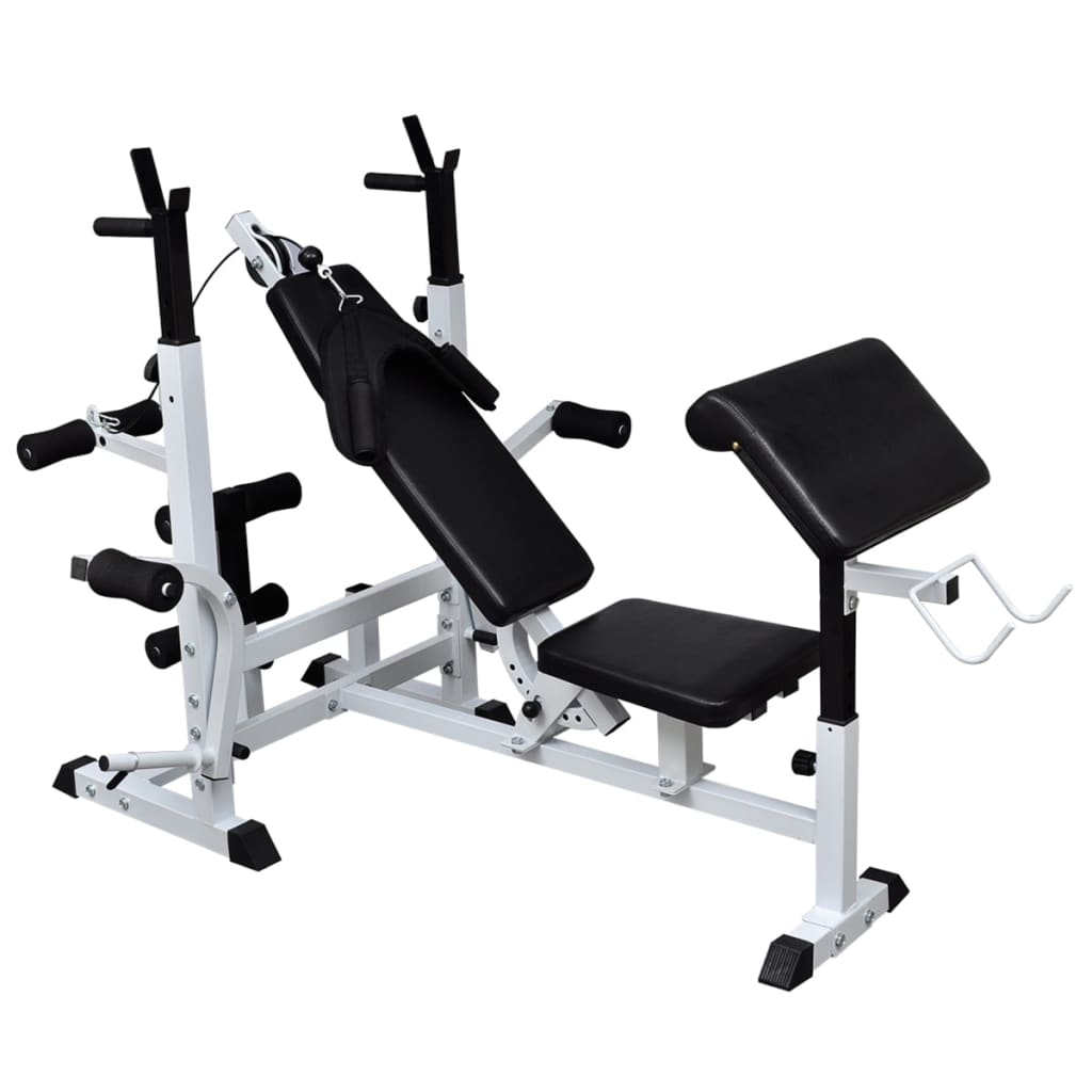 Panca Multifunzione con Bilanciere e Set di Manubri 120 kg | homemem39