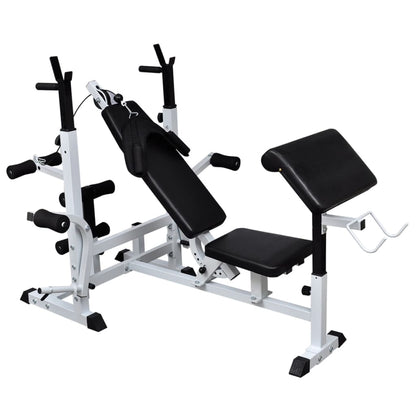 Panca Multifunzione con Bilanciere e Set di Manubri 120 kg | homemem39