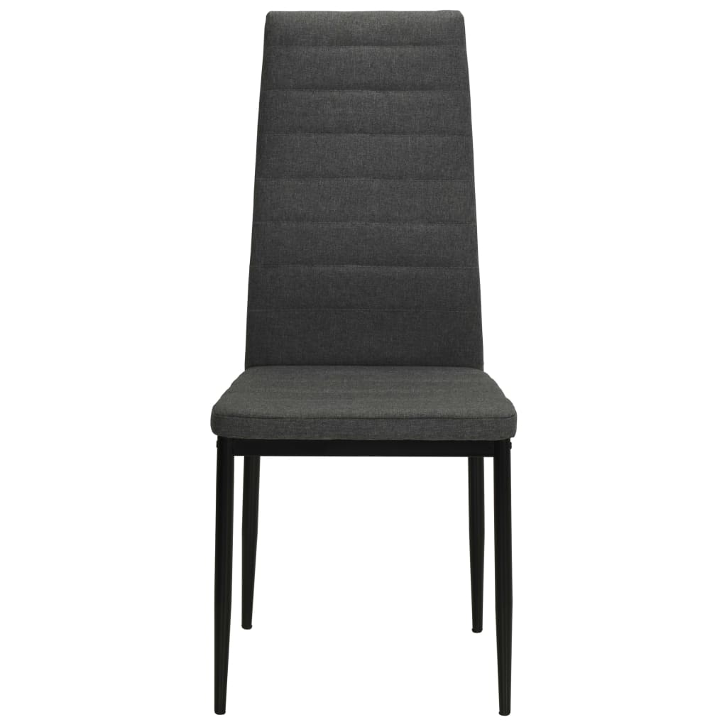 Sedie da Pranzo 6 pz Grigio Scuro in Tessuto | homemem39