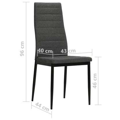 Sedie da Pranzo 6 pz Grigio Scuro in Tessuto | homemem39