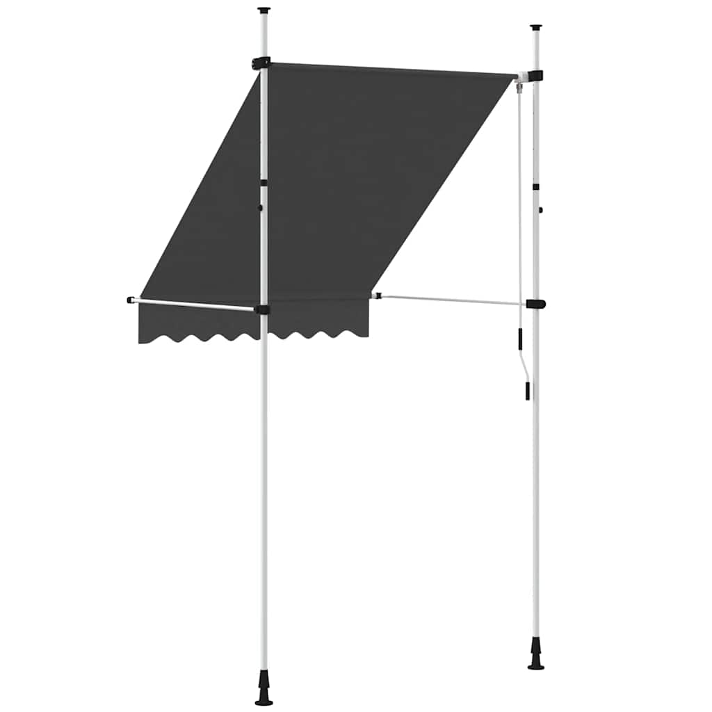 Tenda da Sole Retrattile Manuale 150 cm Antracite | homemem39
