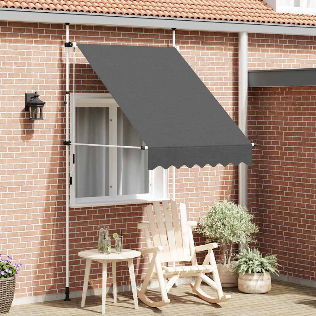 Tenda da Sole Retrattile Manuale 150 cm Antracite | homemem39