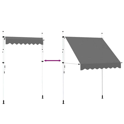 Tenda da Sole Retrattile Manuale 200 cm Antracite | homemem39