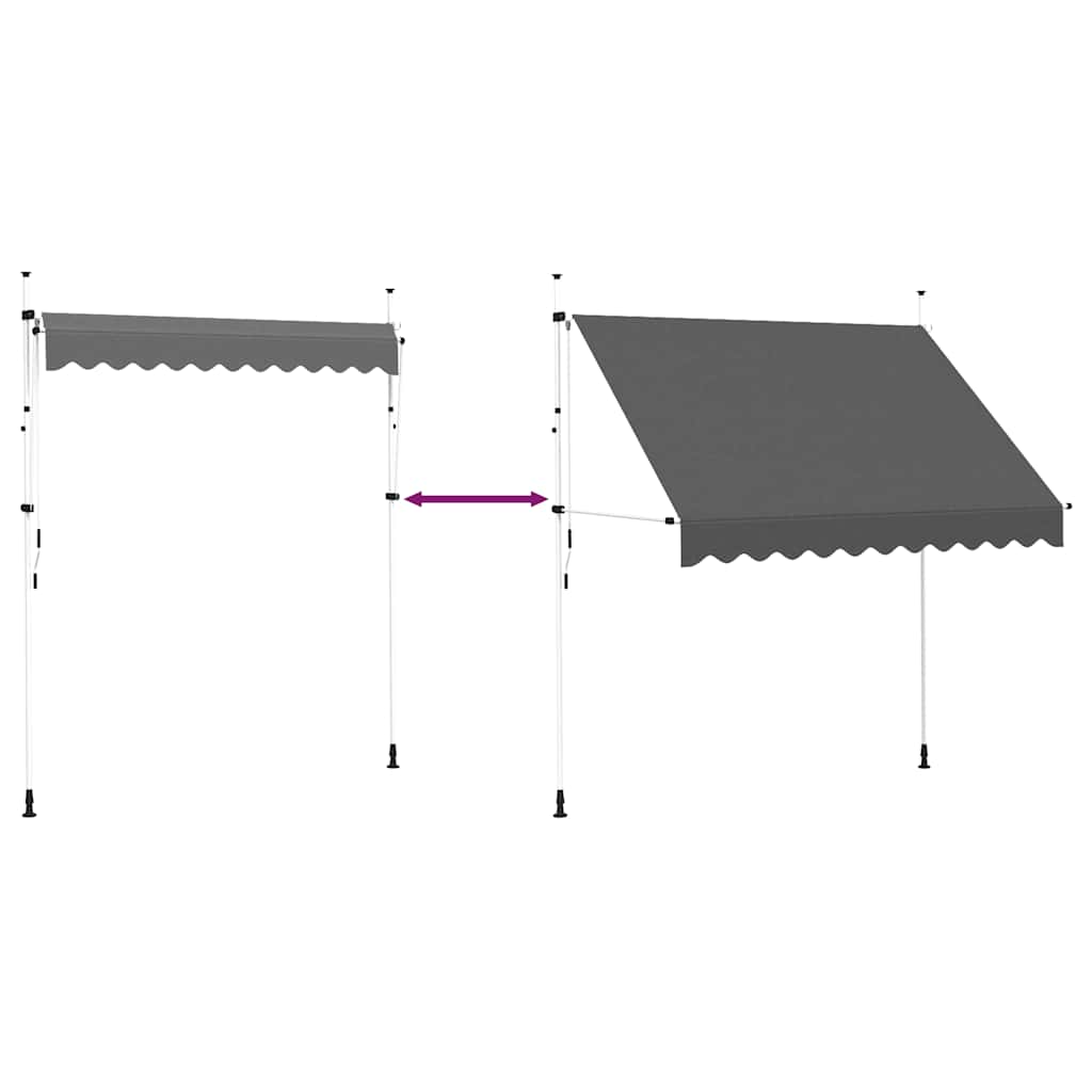 Tenda da Sole Retrattile Manuale 250 cm Antracite | homemem39