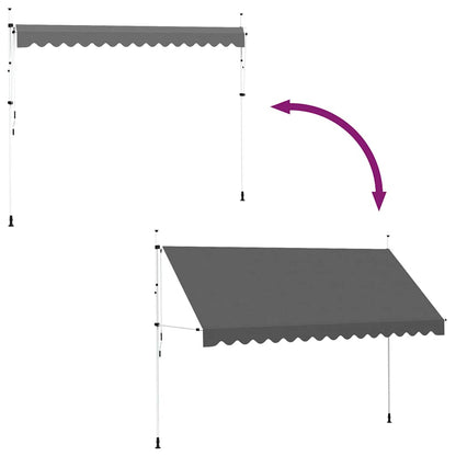 Tenda da Sole Retrattile Manuale 400 cm Antracite
