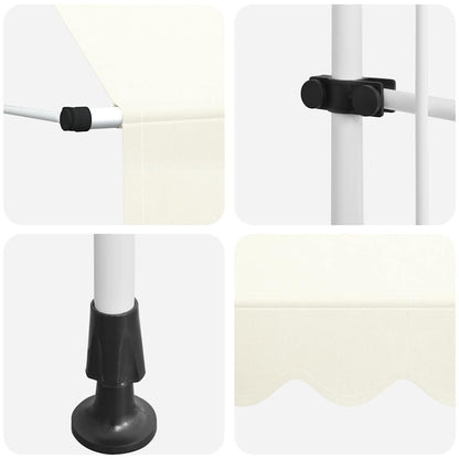 Tenda da Sole Retrattile Manuale 150 cm Crema - homemem39