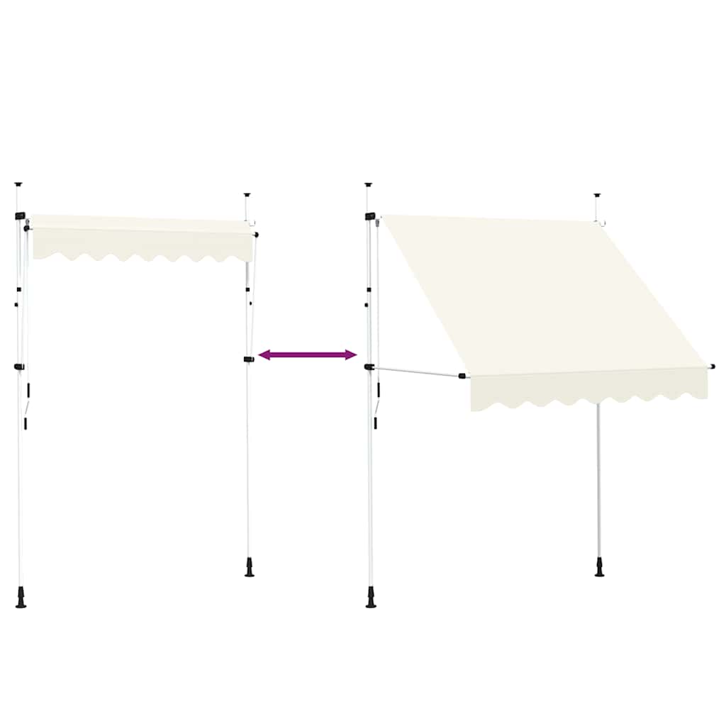 Tenda da Sole Retrattile Manuale 200 cm Crema | homemem39