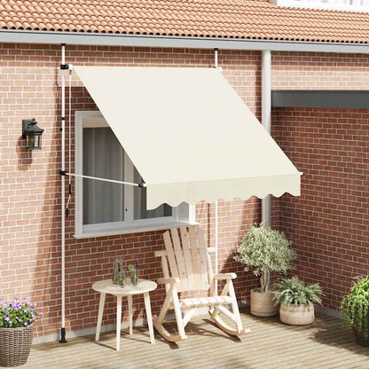 Tenda da Sole Retrattile Manuale 200 cm Crema | homemem39