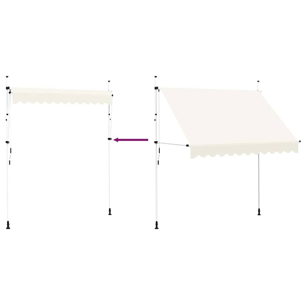 Tenda da Sole Retrattile Manuale 250 cm Crema | homemem39