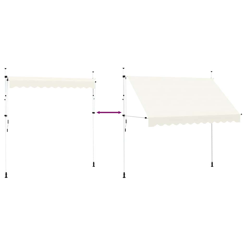 Tenda da Sole Retrattile Manuale 300 cm Crema | homemem39