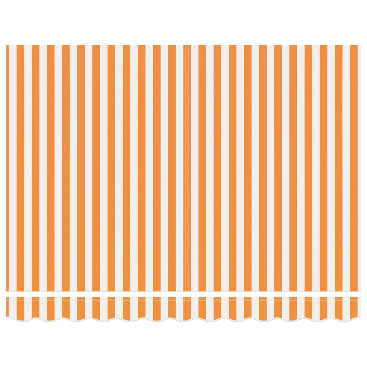 Tessuto di ricambio Tenda da Sole Arancione e Bianco 350x250 cm