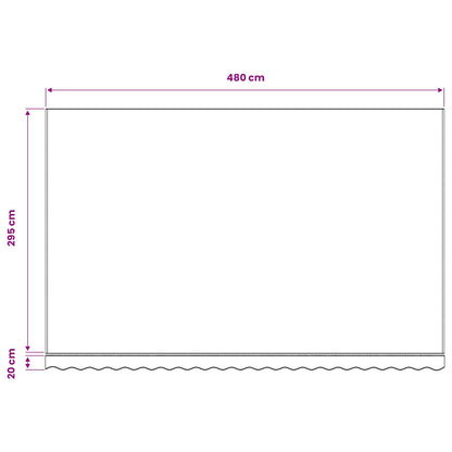 Tessuto di ricambio Tenda da Sole Arancione e Bianco 500x300 cm