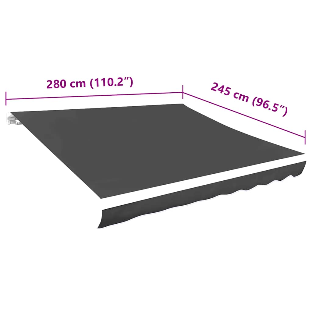 Tessuto di Ricambio per Tenda da Sole Grigio 3x2,5 m Poliestere | homemem39