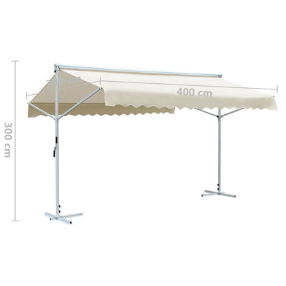 Tenda da Sole a Gazebo 4x3 m Crema | homemem39