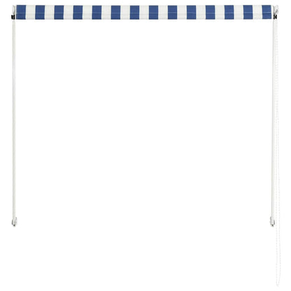 Tenda da Sole Retrattile 150x150 cm Blu e Bianco