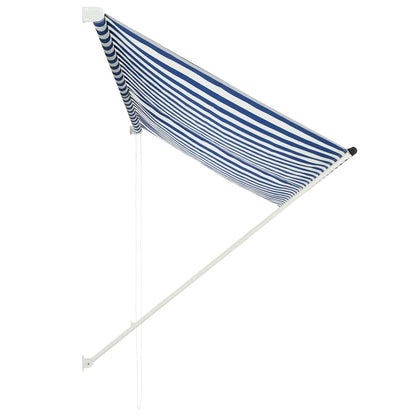 Tenda da Sole Retrattile 250x150 cm Blu e Bianco