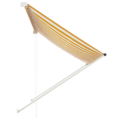 Tenda da Sole Retrattile 200x150 cm Giallo e Bianco