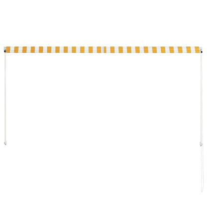 Tenda da Sole Retrattile 250x150 cm Giallo e Bianco