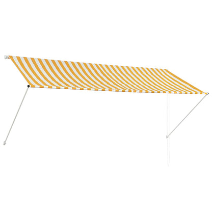 Tenda da Sole Retrattile 300x150 cm Giallo e Bianco
