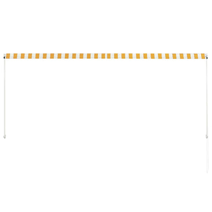 Tenda da Sole Retrattile 300x150 cm Giallo e Bianco