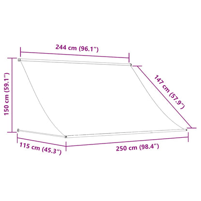 Tenda da Sole Retrattile 250x150 cm Antracite | homemem39